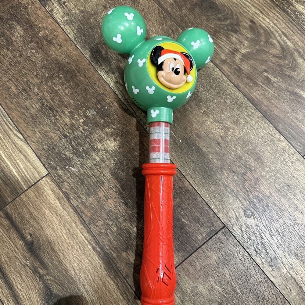 Disney Parks Mickey Christmas 2023 Light Up Bubble‎ Wand Works.  MISSING BOTTOM